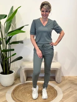 Travelstof shirt Diede balsam green