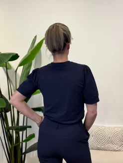 Travelstof shirt Diede navy