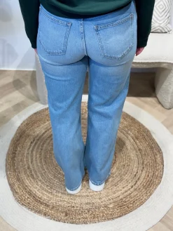 Wide jeans Juicy light blue denim lengte 34