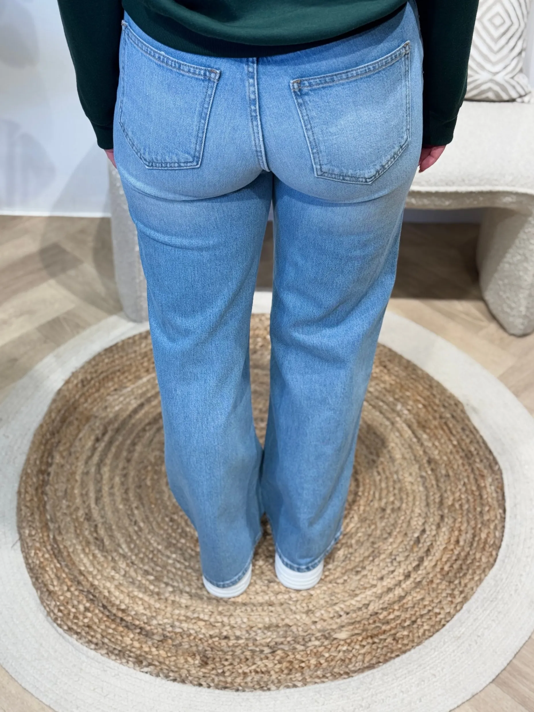 Wide jeans Juicy light blue denim lengte 34