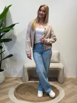 Wide jeans Juicy light blue denim lengte 34