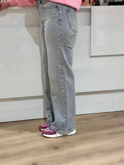 Wide jeans Juicy medium grey denim lengte 32 – Only