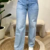 Wide jeans Lulu aqua blue C.O.J. lengte 32