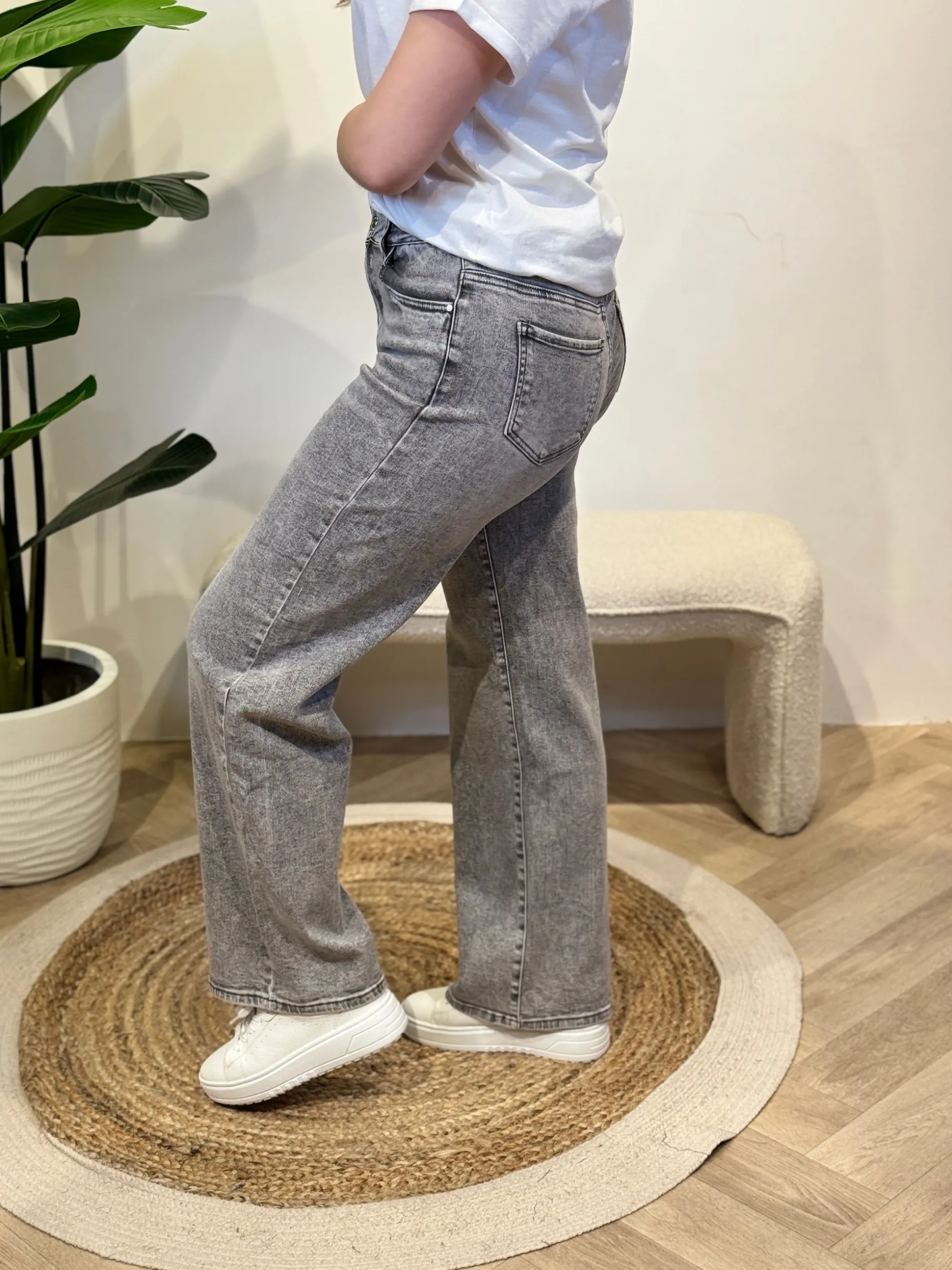 Wide leg jeans Sylvie Grey